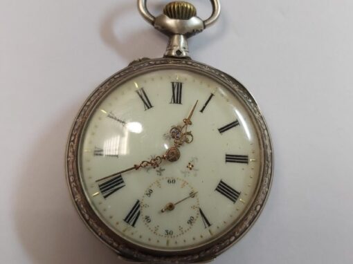 Montre gousset à remontoir argent