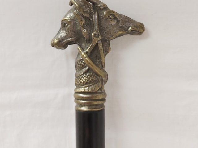 Canne de chasseur pommeau double tête