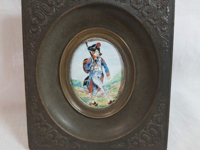 Miniature sur émail encadrée