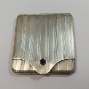 Boite à allumettes striée argent