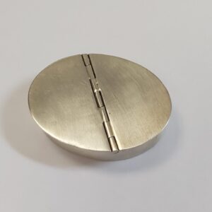 Boite à pilules ovale argent