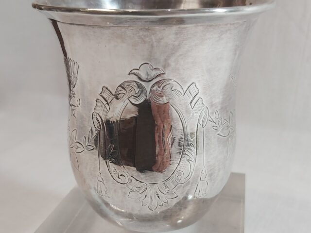 Timbale pelote évasée argent