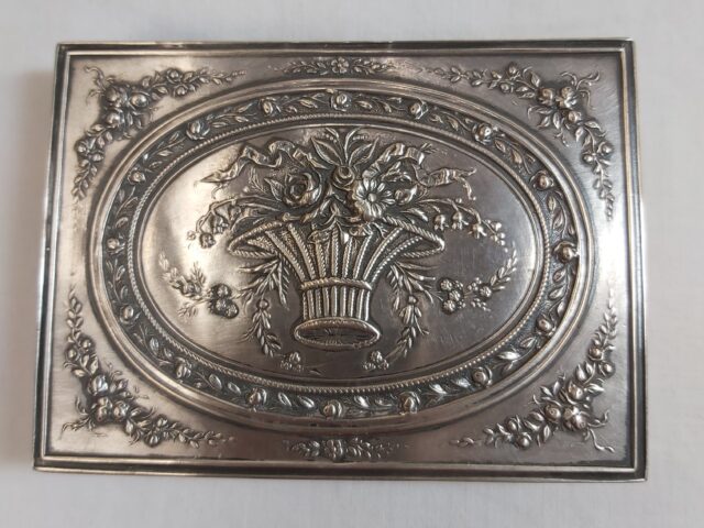 Boite rectangulaire argent intérieur vermeil