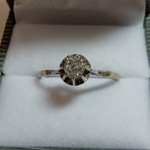 Solitaire platine diamant 0,40 carat