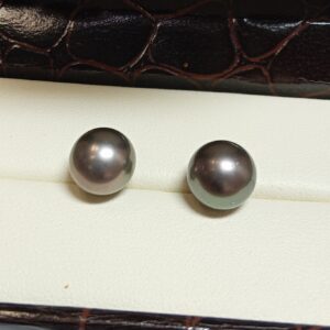 Boucles d'oreille perles de Tahiti 10 mm