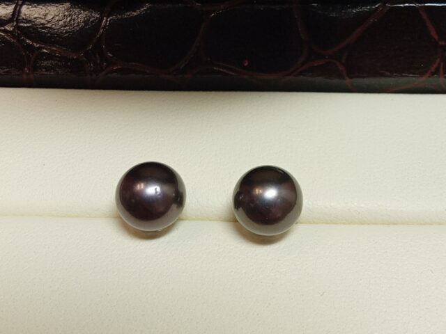 Boucles d&rsquo;oreille perles de Tahiti 7,5 mm