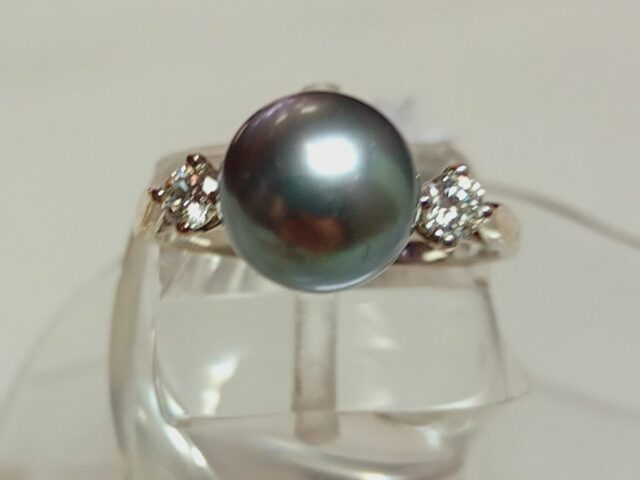 Bague or gris Perle de Tahiti 8,6mm
