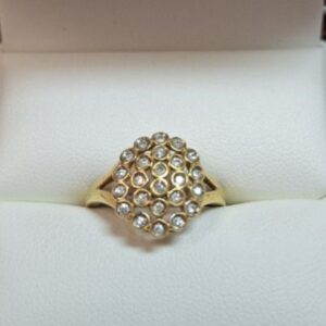 Bague diamants or jaune 18 carats