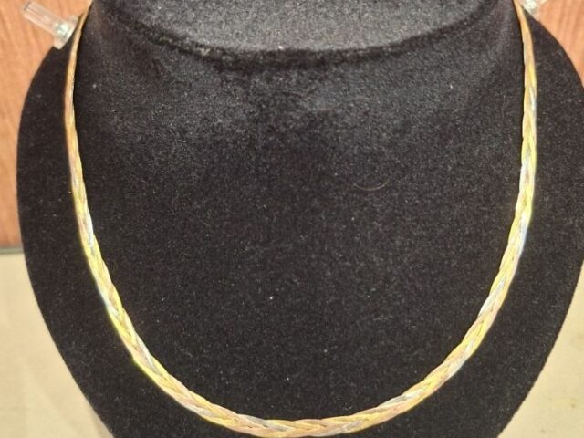 Collier tresse 3 ors