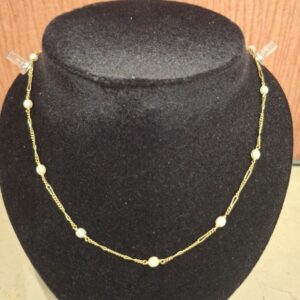 Collier perles de culture or jaune 18 carats