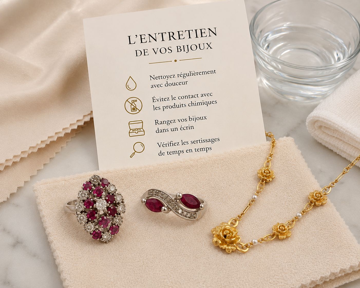entretien des bijoux or 18 carats