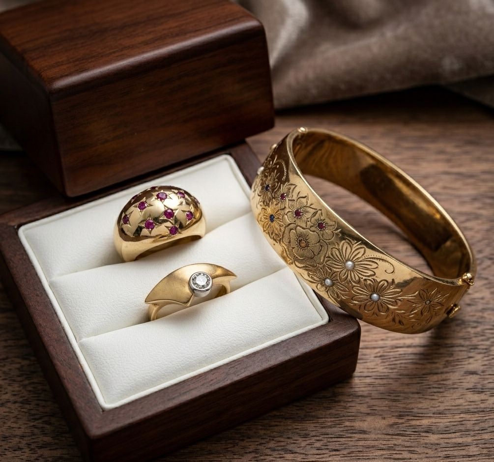 bijoux anciens ou contemporains or 18 carats